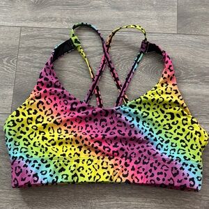 Zyia Active  Multicolor Leopard Print Sports Bra XL